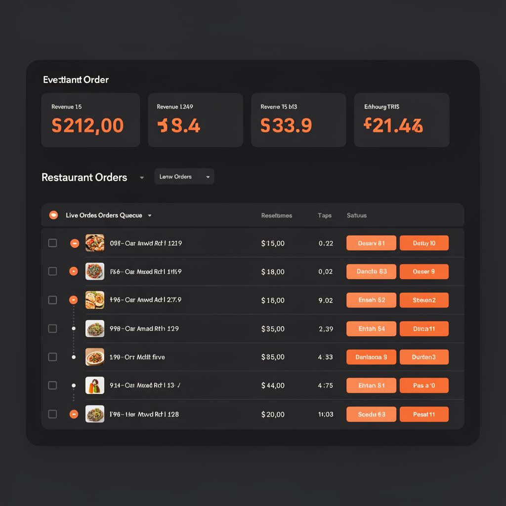 Order Dashboard — Restaurant group — shipped in 14 days